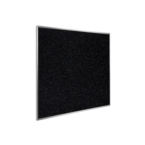 Ghent 48" x 48" Confetti Recycled Rubber Bulletin Board with Aluminum Frame