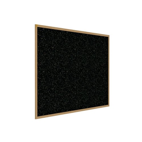 Ghent 48"x48" Recycled Rubber Tackboard w/ Oak Frame - Confetti