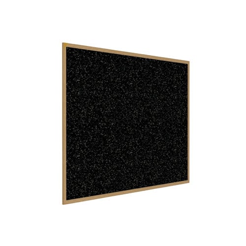 Ghent 48"x48" Recycled Rubber Tackboard w/ Oak Frame - Tan