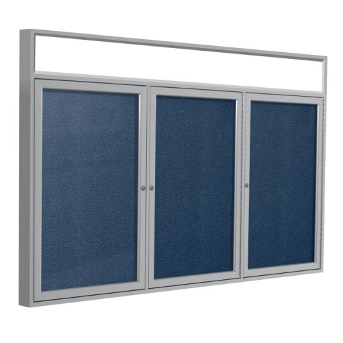 Ghent 48x96 3Door Satin Illuminated Headliner Navy Vinyl Board