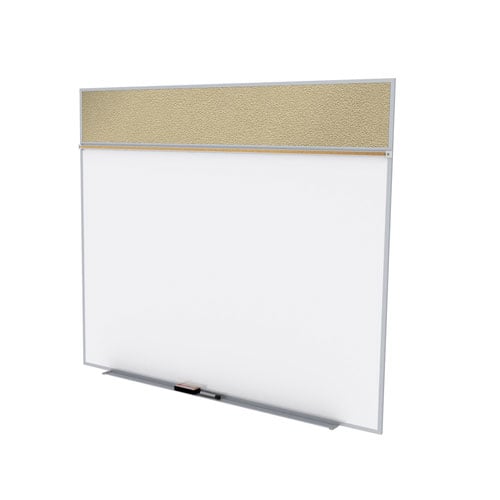 Ghent 5'x8' Combo A Magnetic Whiteboard Caramel Vinyl Fabric Tackboard