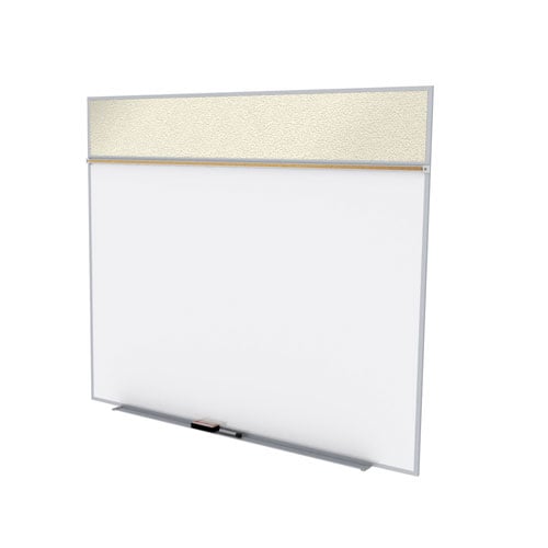 Ghent 5'x8' Combo A Magnetic Whiteboard Ivory Vinyl Fabric Tackboard