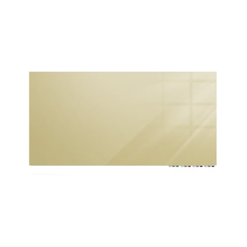Ghent Aria Beige 3' x 4' Non-Magnetic Low Profile Glassboard (Horizontal)