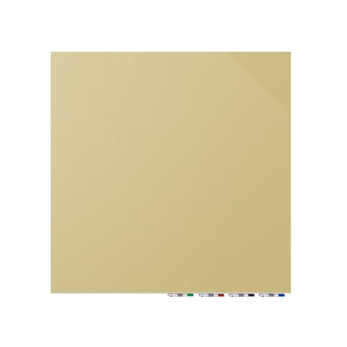 Ghent Aria Beige 4' x 4' Magnetic Low Profile Glassboard