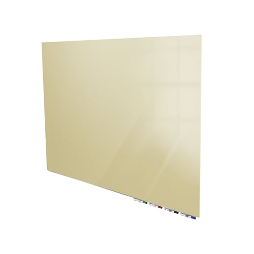 Ghent Aria Beige 4' x 5' Non-Magnetic Low Profile Glassboard (Horizontal)