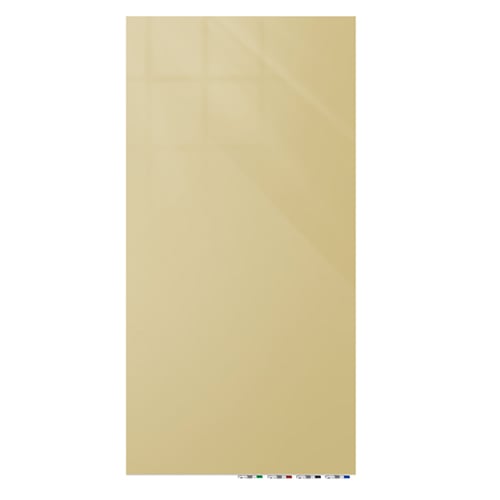 Ghent Aria Beige 4' x 3'' Non-Magnetic Low Profile Glassboard (Vertical)