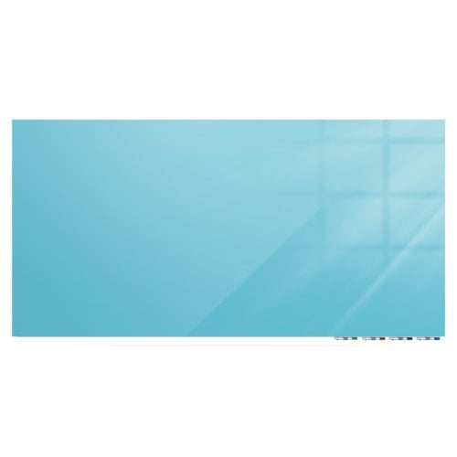 Ghent Aria Blue 3' x 4' Magnetic Low Profile Glassboard (Horizontal)