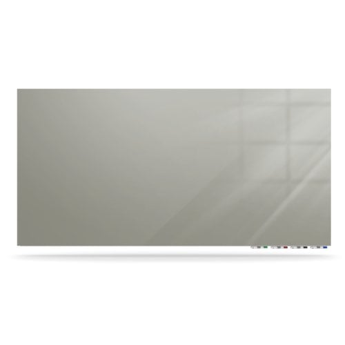 Ghent Aria Gray 4' x 5' Magnetic Low Profile Glassboard (Horizontal)