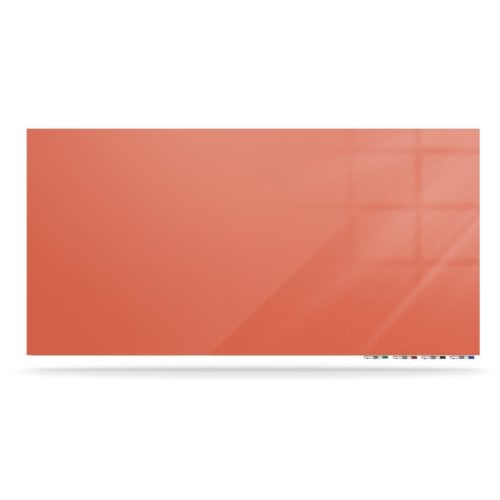 Ghent Aria Peach 4' x 8' Non-Magnetic Low Profile Glassboard (Horizontal)