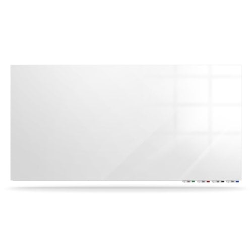 Ghent Aria White 4' x 6' Non-Magnetic Low Profile Glassboard (Horizontal)