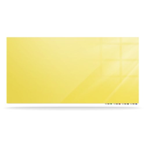 Ghent Aria Yellow Non-Magnetic Low Profile Glassboards (Horizontal)