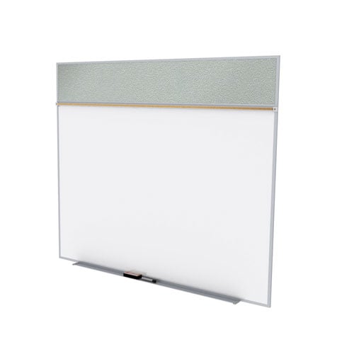 Ghent Combo A Magnetic Whiteboard Silver Vinyl Fabric Tackboard