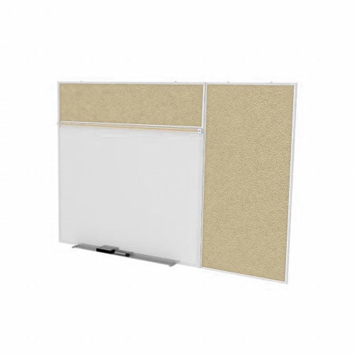 Ghent Combo B Magnetic Whiteboard Caramel Vinyl Fabric Tackboard