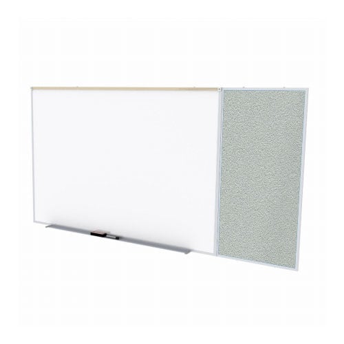 Ghent Combo C Magnetic Whiteboard Silver Vinyl Fabric Tackboard