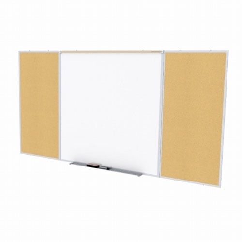 Ghent Combo D Magnetic Whiteboard Natural Cork Tackboard