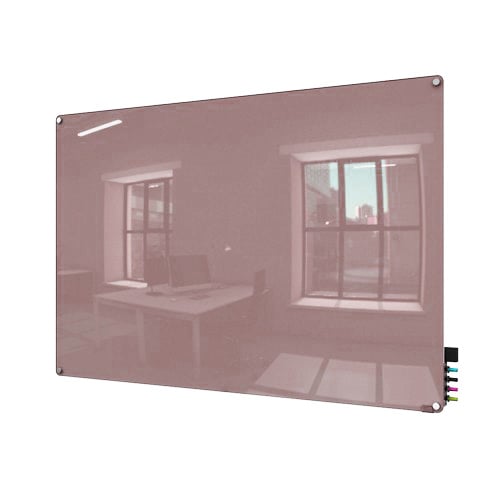Ghent Lilac Gray Harmony Magnetic Glass Markerboard - Radius Corners