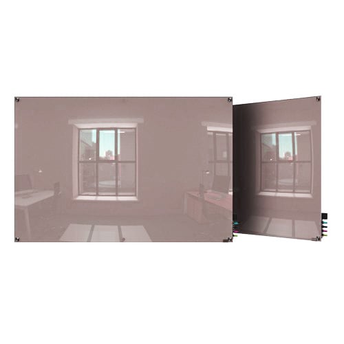 Ghent 2' x 3' Lilac Gray Harmony Glass Markerboard - Square Corners