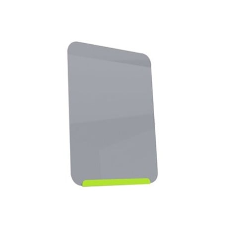 Ghent LINK Wall Board Magnetic Markerboard - Lime Green Base/Gray Face