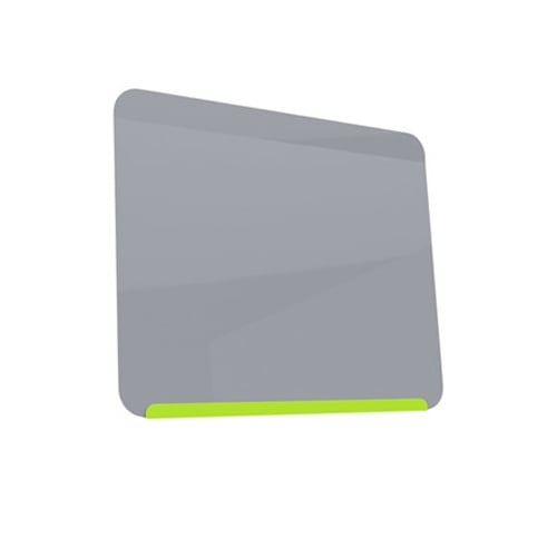 Ghent LINK Wall Board Magnetic Markerboard - Lime Green Base/Gray Face