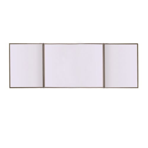 Ghent VisuALL PC Whiteboard Cabinet with Blue Fabric Bulletin Board Exterior Doors