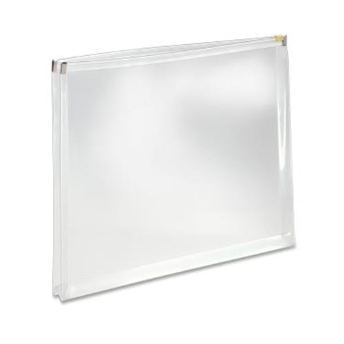Globe-Weis GlobalFile Clear Letter Size Poly Zip Envelopes - 5pk