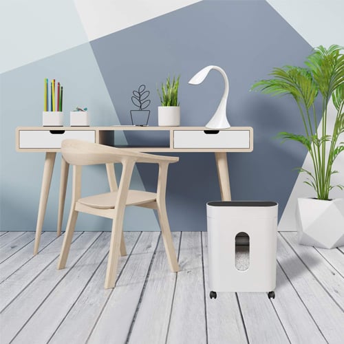 GoECOlife GMA100P Premier Edition White 10-Sheet Level P-4 Micro-Cut Paper Shredder