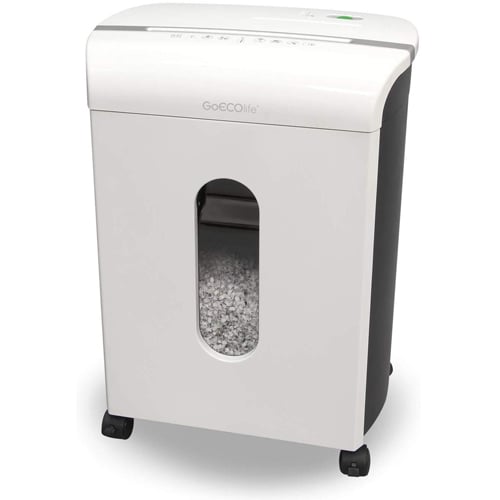 GoECOlife GMW120P White Limited Edition 12-Sheet Level P-4 Micro-Cut Paper Shredder