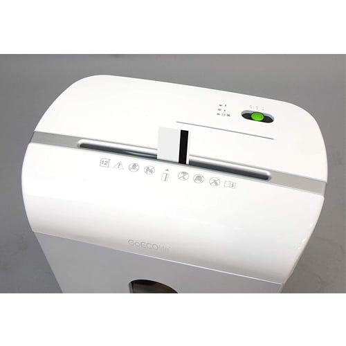 GoECOlife GMW120P White Limited Edition 12-Sheet Level P-4 Micro-Cut Paper Shredder