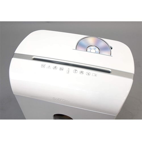GoECOlife GMW120P White Limited Edition 12-Sheet Level P-4 Micro-Cut Paper Shredder