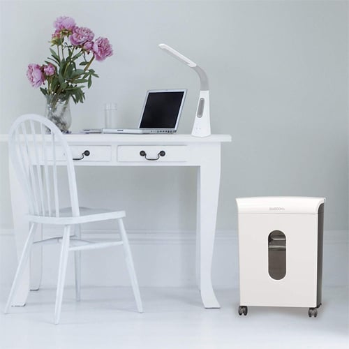 GoECOlife GMW120P White Limited Edition 12-Sheet Level P-4 Micro-Cut Paper Shredder