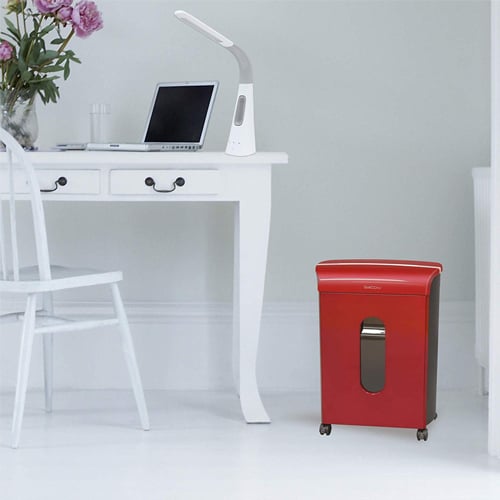 GoECOlife GMW120PA Red Limited Edition 12-Sheet Level P-4 Micro-Cut Paper Shredder
