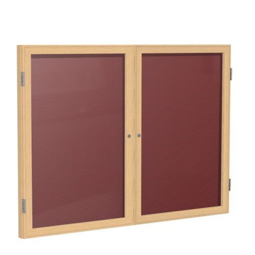 Ghent 2Door Oak Indoor  Burgundy Letterboard
