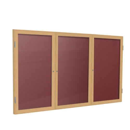 Ghent 3Door Oak Indoor  Burgundy Letterboard