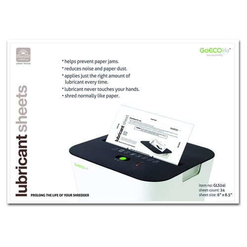 GoECOlife 6" x 8" Shredder Lubricant Sheets - 24pk
