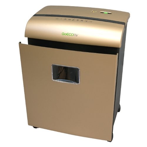 GoECOlife GMW101Piii 10-Sheet Level 4 Micro-Cut Shredder - Gold