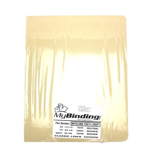 Gold Pearl 84lb 8.75" x 11.25" Classic Linen Cover - 25pk