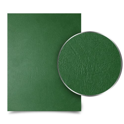 Hunter Green Grain 10 x 10 Paper Binding Covers - 100pk