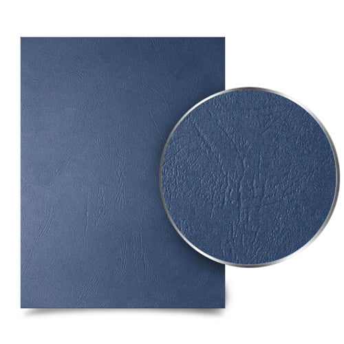 Navy Grain 11" x 17" Ledger/Tabloid Size Binding Covers - 100pk
