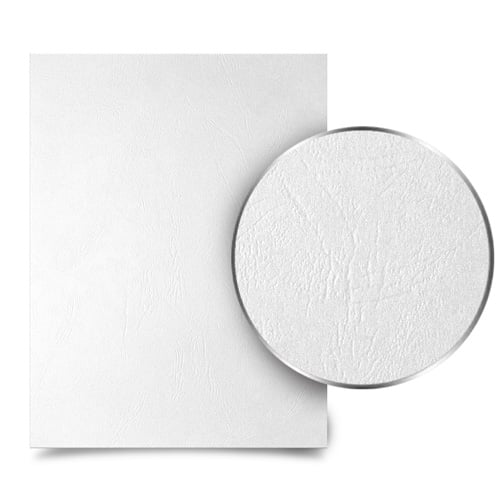 White Grain 11" x 17" Ledger/Tabloid Size Binding Covers - 100pk