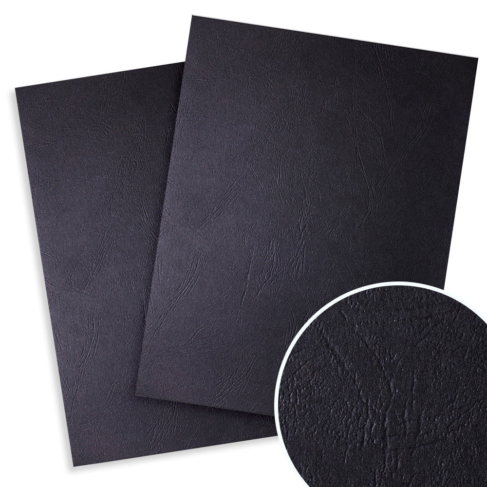 Black Grain 10 x 10 Paper Binding Covers - 100pk