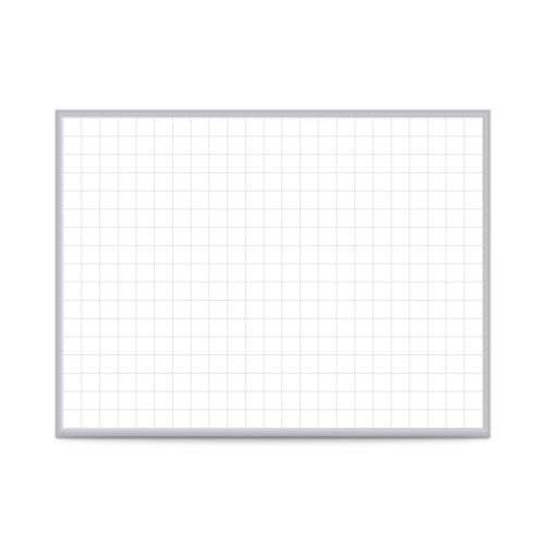 Ghent 4' x 6' Magnetic Steel Dry Erase Board with Integrated 2" x 2" Grid Pattern