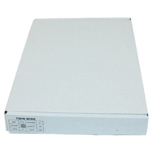 Gray 1/4" 3:1 Pitch Twin Loop Wire - 100pk