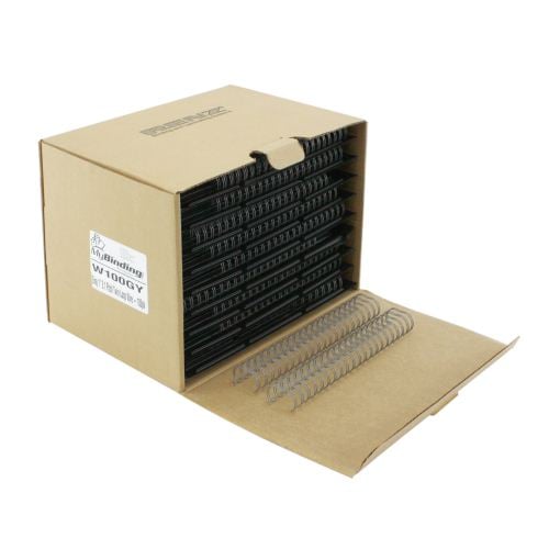 Gray 1" 2:1 Pitch Twin Loop Wire - 50pk