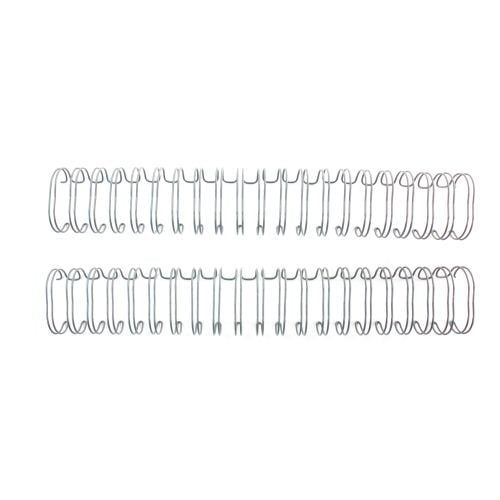Gray 1" 2:1 Pitch Twin Loop Wire - 50pk