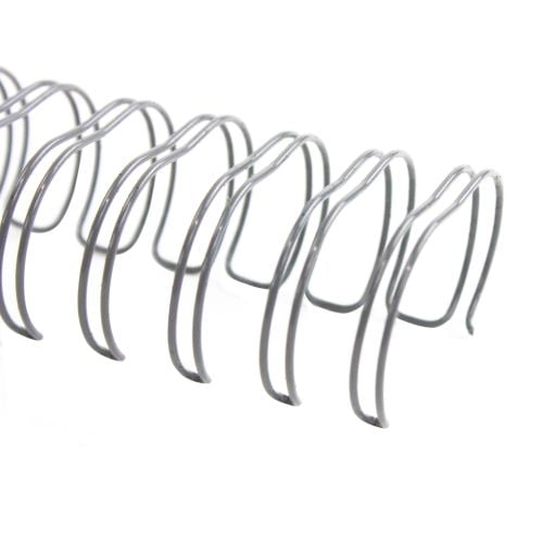 Gray 1" 2:1 Pitch Twin Loop Wire - 50pk