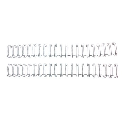 Gray 3/4" 2:1 Pitch Twin Loop Wire - 50pk