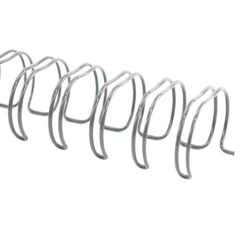 Gray 3/4" 2:1 Pitch Twin Loop Wire - 50pk