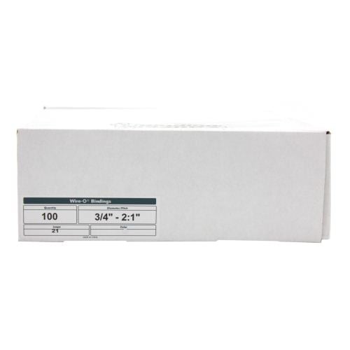 Gray 3/4" 2:1 Pitch Twin Loop Wire - 50pk