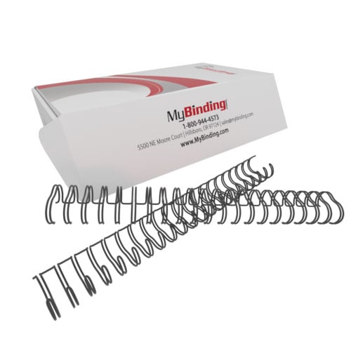 Gray 3/4" 2:1 Pitch Twin Loop Wire - 50pk