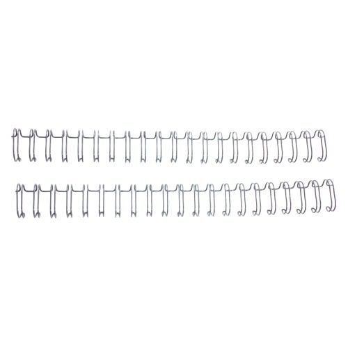 Gray 5/8" 2:1 Pitch Twin Loop Wire - 50pk